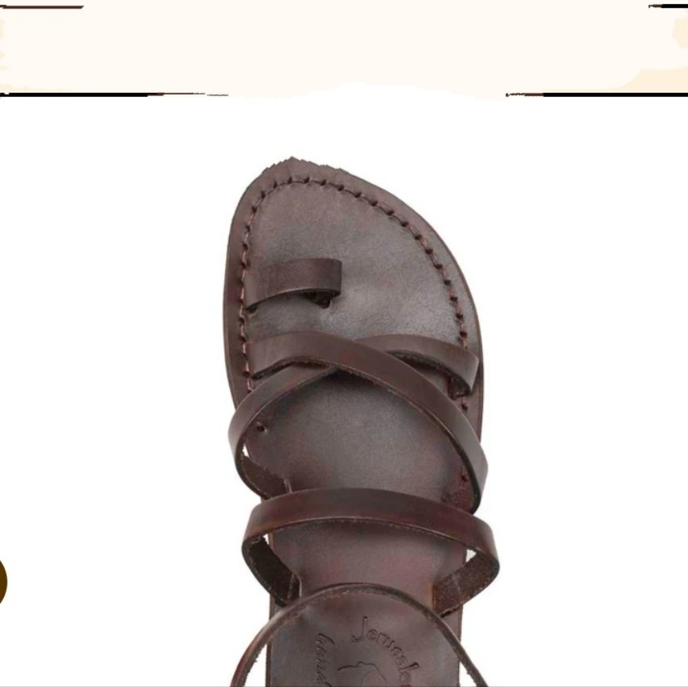 Handmade Leather Jerusalem Sandals - Picture 2 of 10
